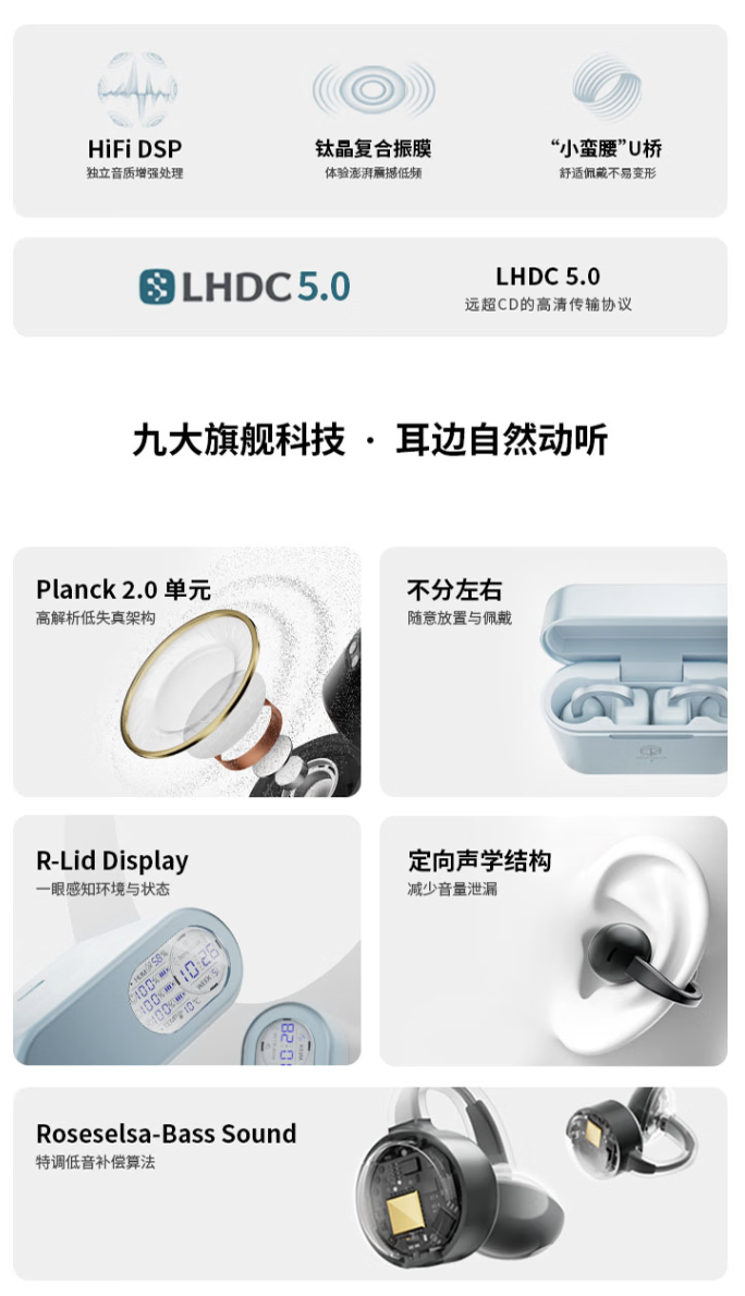 弱水时砂推出阿斯特 ASTRO X 耳夹式耳机：充电盒带数显屏、支持 LHDC 5.0，459 元