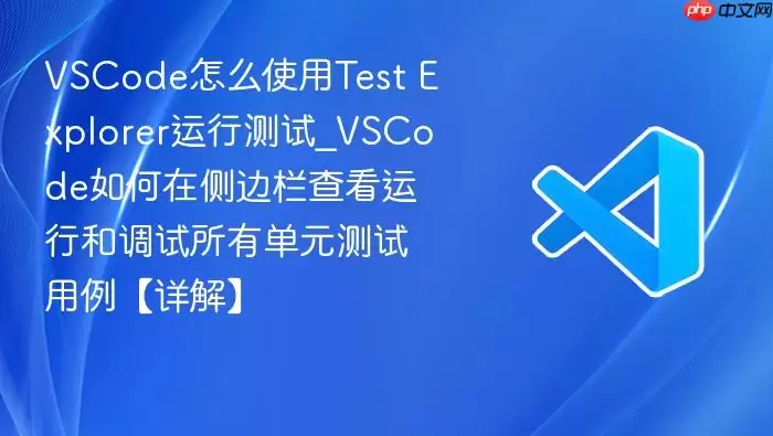 VSCode怎么使用Test Explorer运行测试_VSCode如何在侧边栏查看运行和调试所有单元测试用例【详解】
