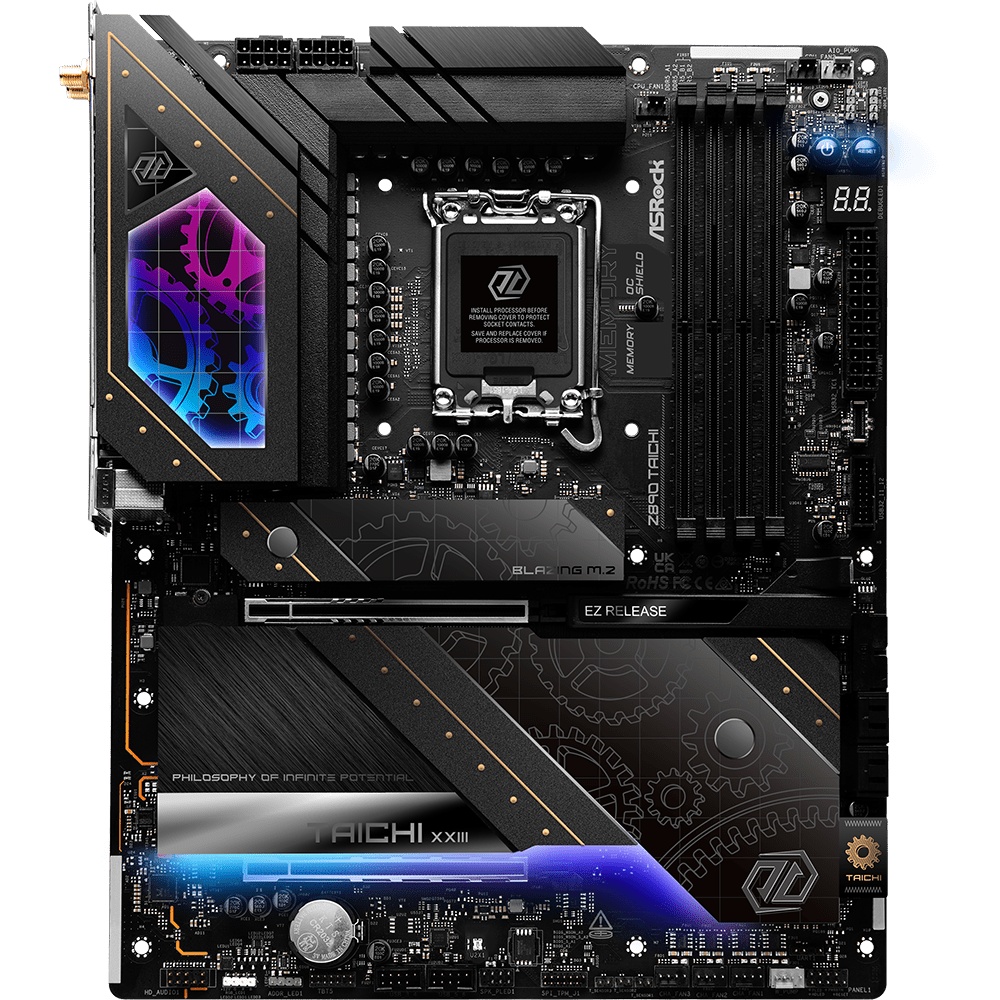 经典风味别样演绎，华擎 Z890 Taichi 太极十周年纪念版主板亮相