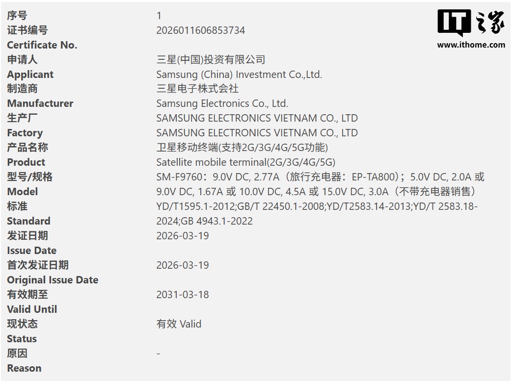 告别 25W：三星 Galaxy Z Fold8 折叠手机通过 3C 认证，支持 45W 充电