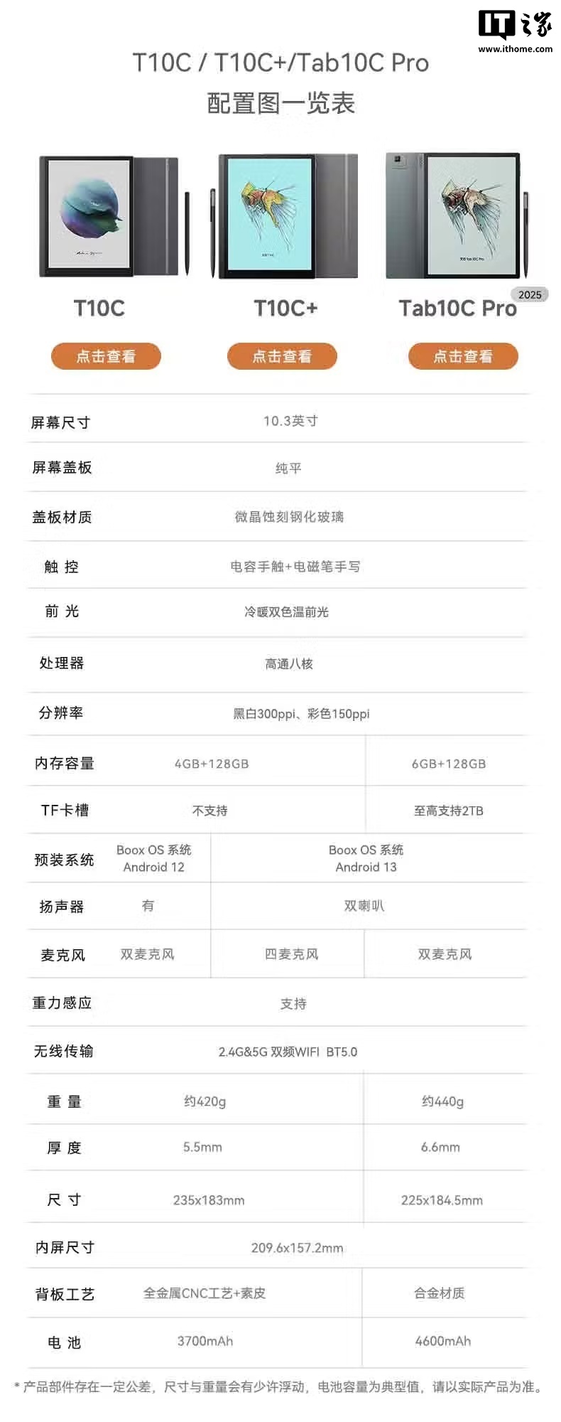 文石 P6+、T10C+ 墨水屏阅读器发布，首发价 1999 元起