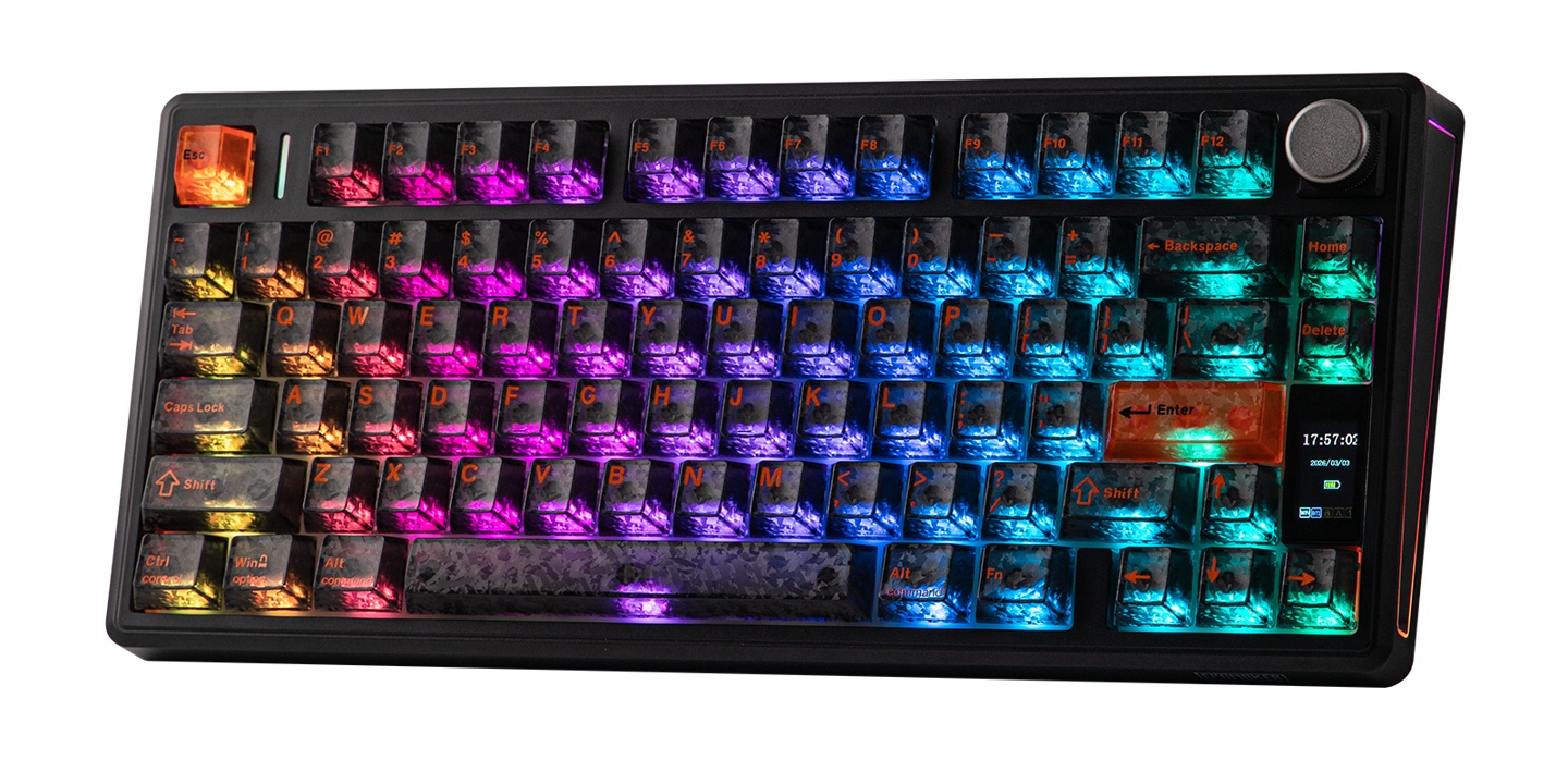 EPOMAKER TH80 V2 系列三模机械键盘发售：PRO 款配备 1.06 英寸彩屏