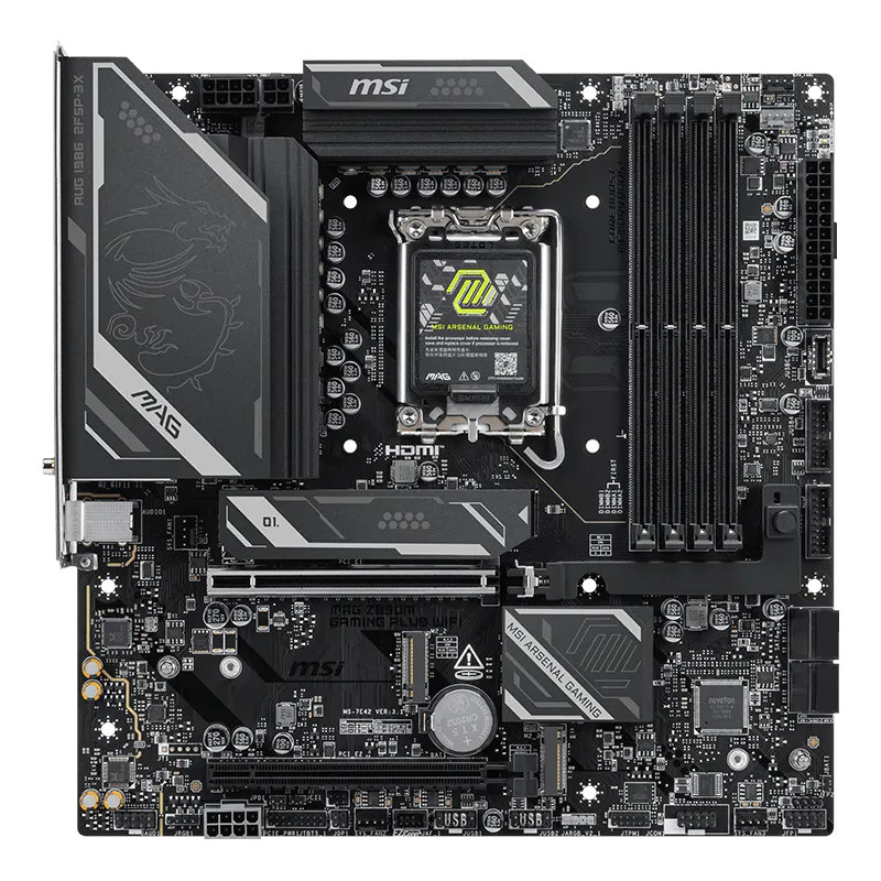 微星推出 MAG Z890M GAMING PLUS WIFI 主板，提供 5GbE LAN