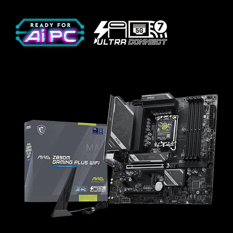微星推出 MAG Z890M GAMING PLUS WIFI 主板，提供 5GbE LAN