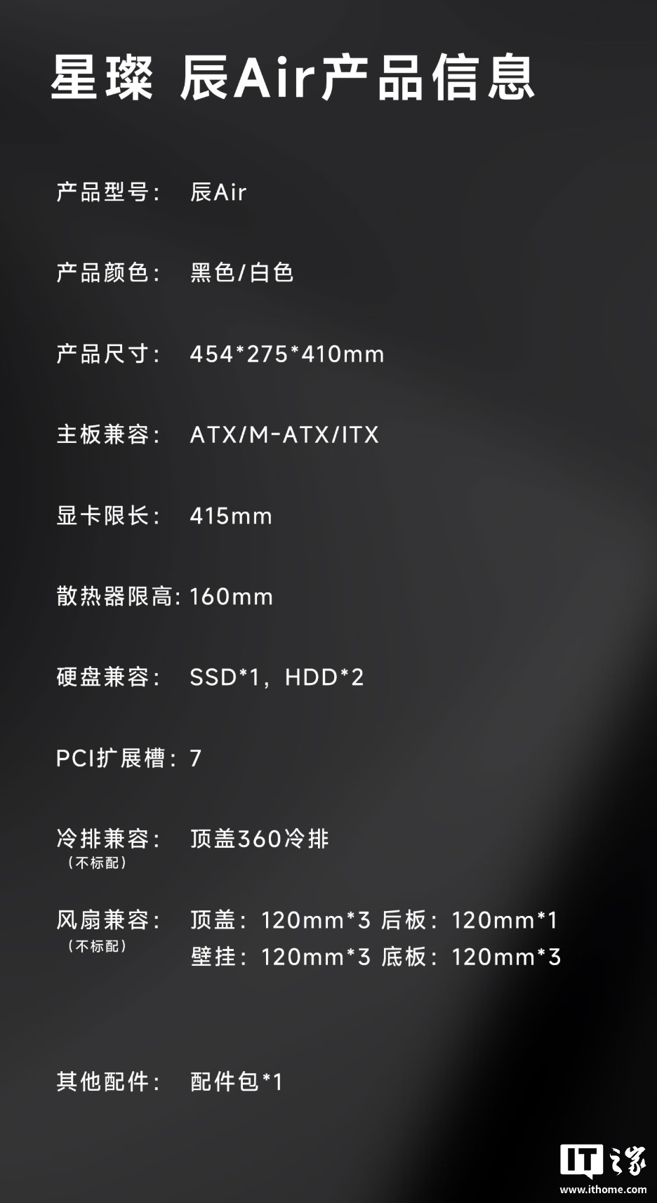 爱国者推出星璨辰 Air 机箱：一体式海景房曲面设计、配 LED 数显屏，449 元