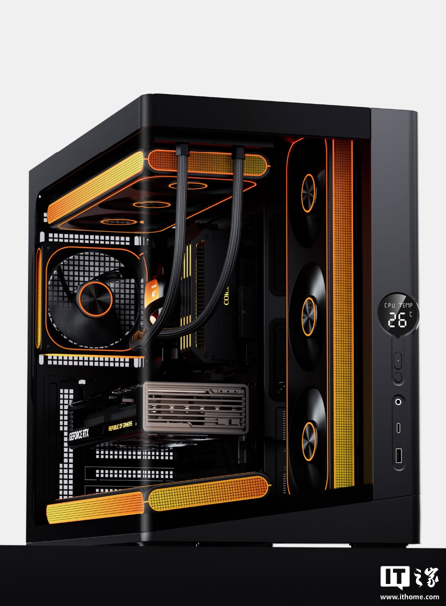 爱国者推出星璨辰 Air 机箱：一体式海景房曲面设计、配 LED 数显屏，449 元