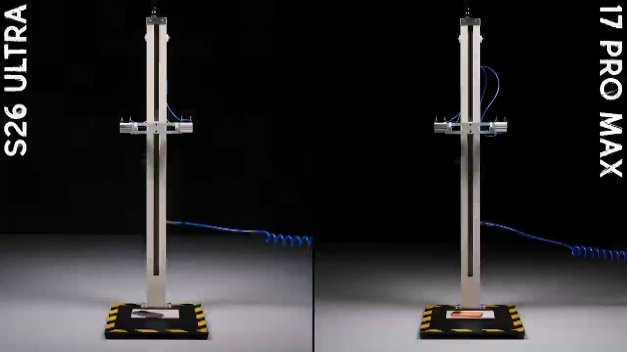 PhoneBuff 测试苹果 iPhone 17 Pro Max 和三星 Galaxy S26 Ultra 手机耐摔表现