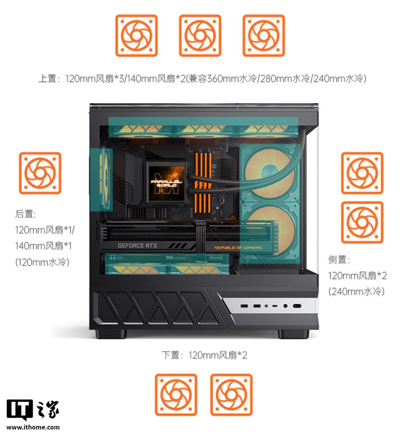 金河田推出“平行世界 M 版”海景房机箱：兼容 M-ATX / ITX 背插主板、黑白双色均为 359 元