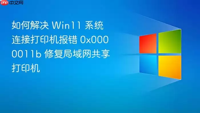 如何解决 Win11 系统连接打印机报错 0x0000011b 修复局域网共享打印机