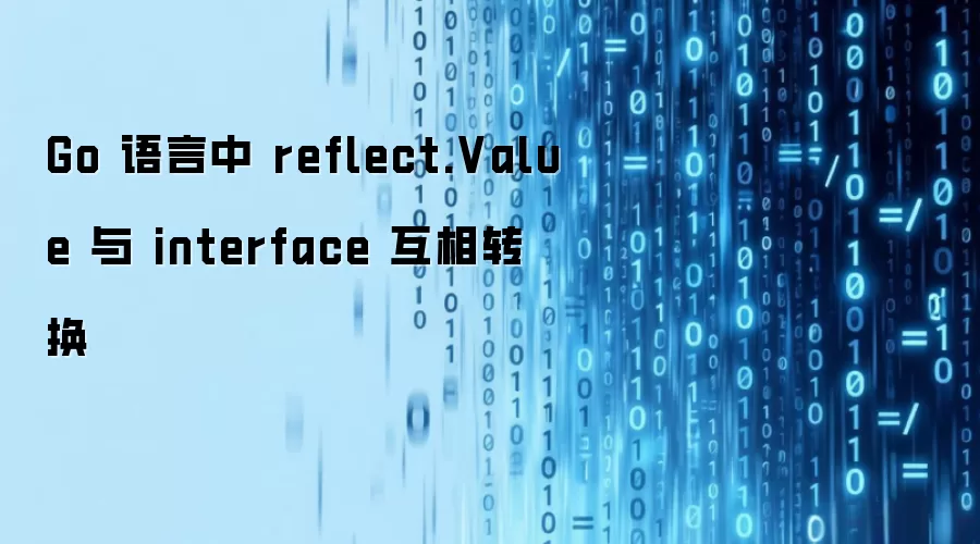 Go 语言中 reflect.Value 与 interface 互相转换