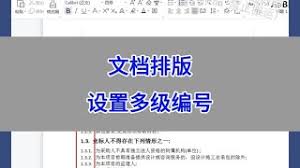 WPS如何设置多级编号进行章节排序