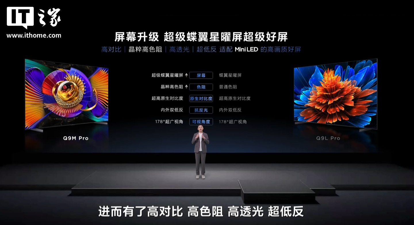 TCL Q9M Pro SQD-Mini LED 电视发布：100% BT.2020 色域，6199 元起