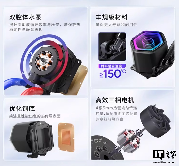 酷冷至尊冰神 G360 龙影 SE 水冷散热器发售：双腔体水泵、冷头“无限镜”设计，黑白同价售 459 元