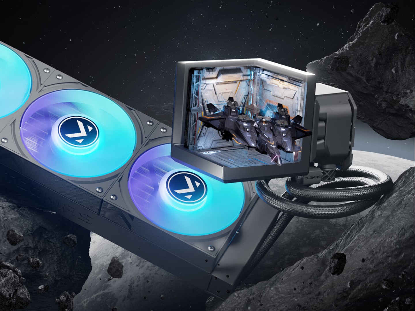 TCOMAS（钛钽）EXIT D3“三面屏”一体式水冷开启预约，1599 元