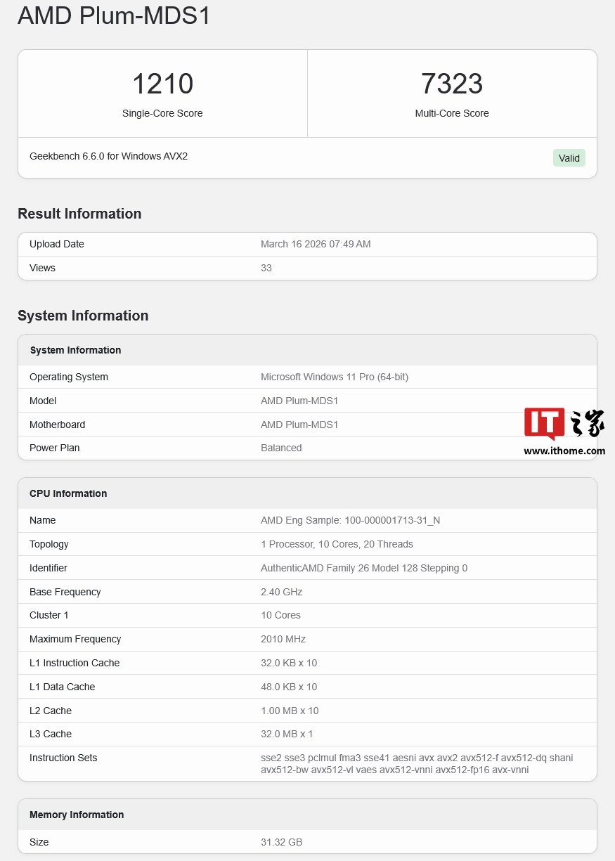 10 核心设计，AMD 