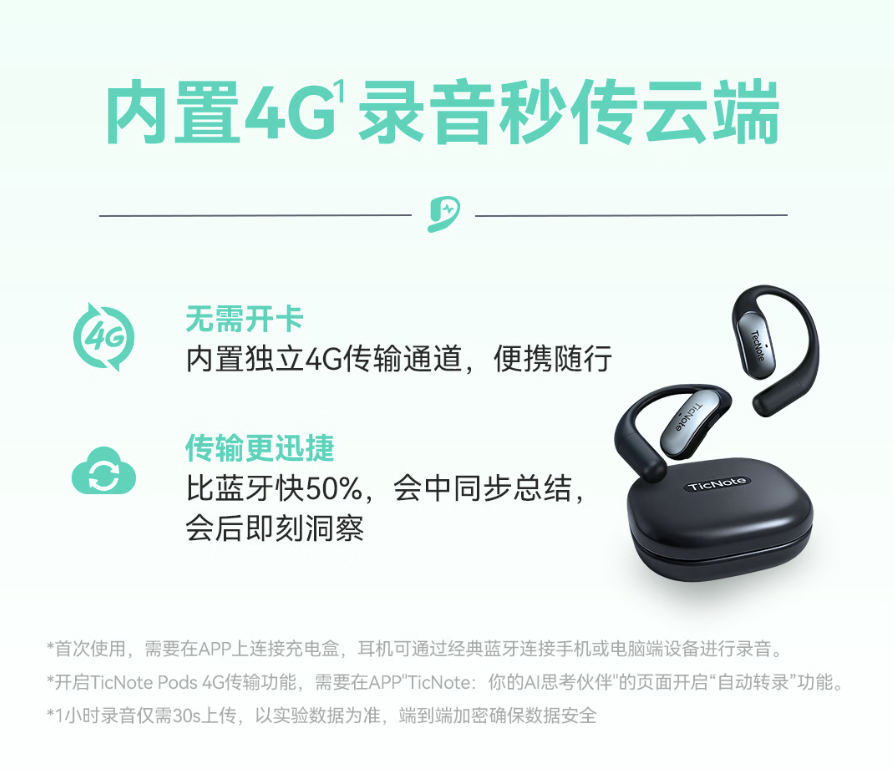 出门问问推出 TicNote Pods AI 录音耳机悦写翻译，1764 元