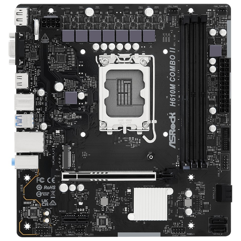 “妖板”续作：华擎推出第二款 DDR5+DDR4 主板 H610M COMBO II