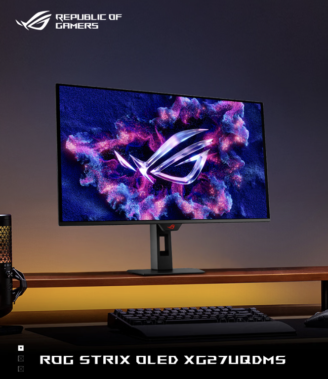 华硕“XG27UQDMS”27 英寸显示器首销：4K 240Hz 四代 QD-OLED，4999 元