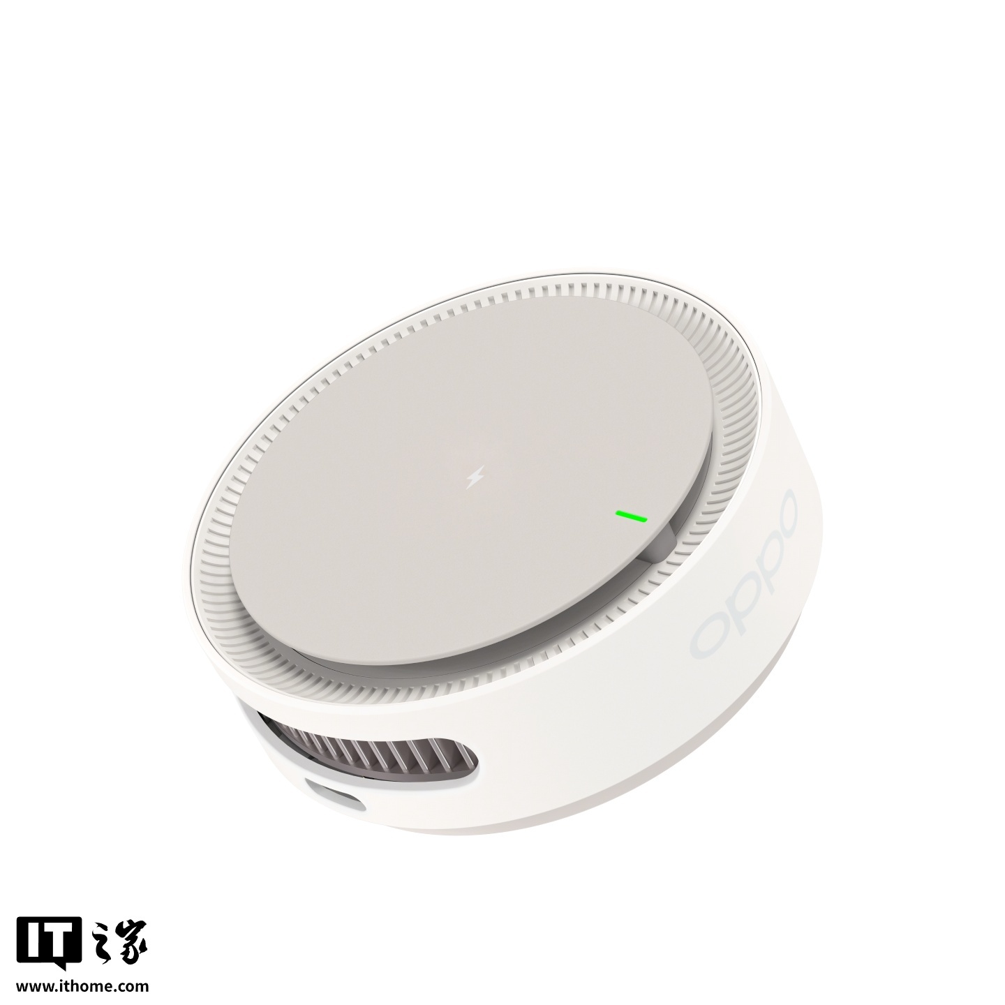 OPPO 磁吸小涡轮 2 代 50W 无线充电器细节公布：内置 360° 桌面支架，悬浮式设计