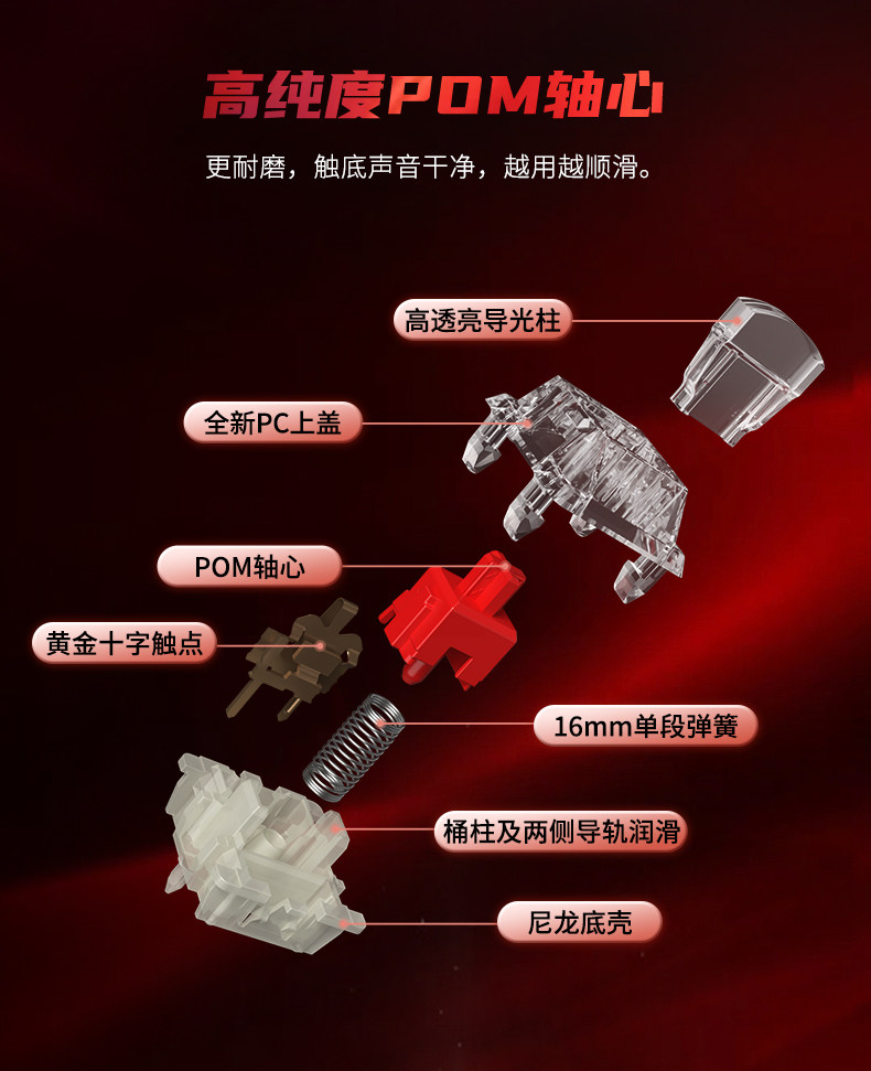 110 颗 179 元，CHERRY 樱桃 MX Lumina 红轴 / 茶轴发售