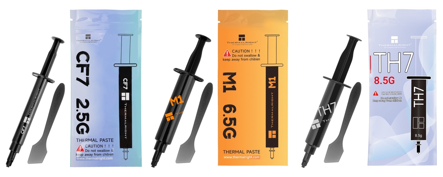 利民集中推出四款硅脂导热膏 CF7、M1、TH7、GT，导热系数 12.8~12.9 W/m·K