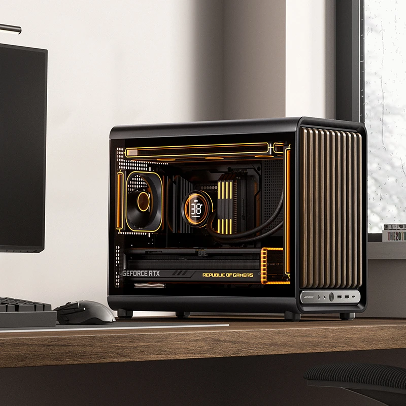 乔思伯推出 D33 M-ATX 机箱：铝合金前置 I/O 面板，可选木纹格栅