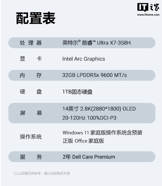 戴尔 XPS 14 2026 笔记本开启新品预约：酷睿 Ultra X7-358H 处理器、2.8K 双层 OLED 触屏，20999 元