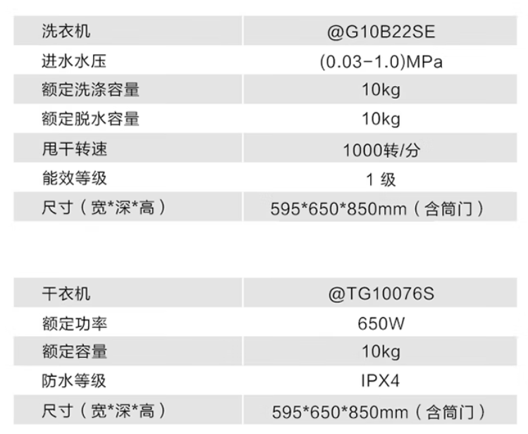 工业克苏鲁再来：海尔 Leader 热泵洗衣套装 9699 → 2259.9 元新低