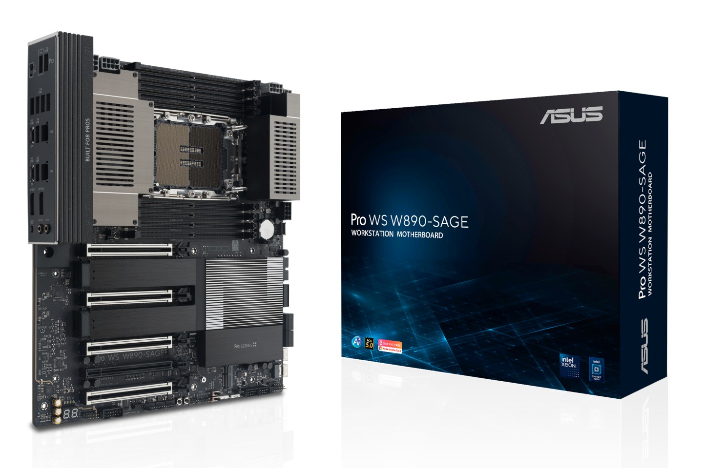 华硕推出 Pro WS W890-SAGE 主板：ATX 板型 4 内存通道
