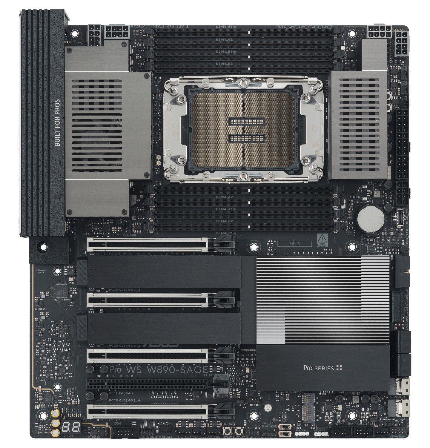 华硕推出 Pro WS W890-SAGE 主板：ATX 板型 4 内存通道