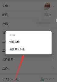钉钉怎么恢复默认头像