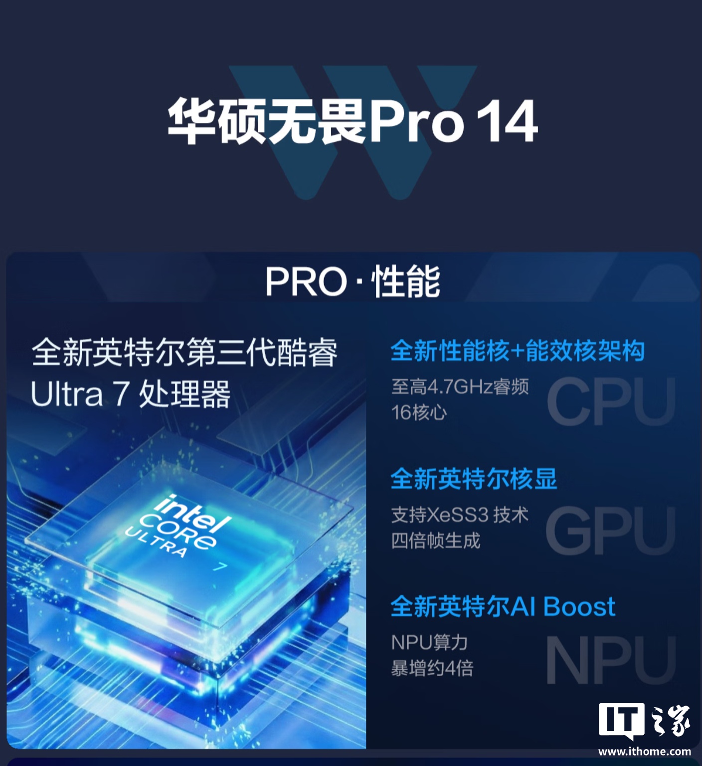 华硕无畏 Pro 14/16 笔记本 2026 款 酷睿版发布：至高可选 Ultra X7 358H 处理器、标配 32GB 内存，6999 元起