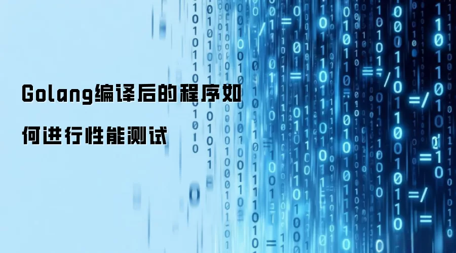 Golang编译后的程序如何进行性能测试