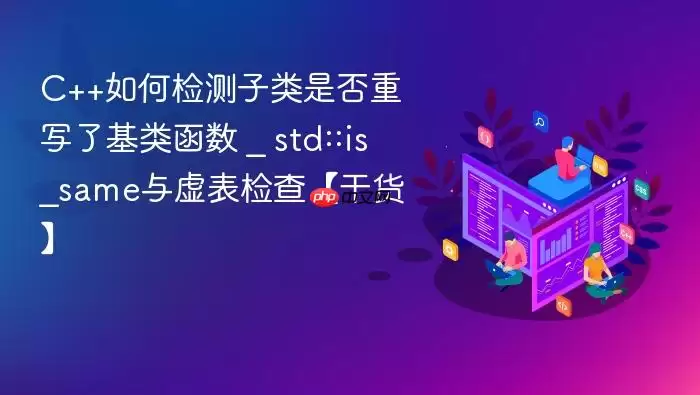 C++如何检测子类是否重写了基类函数 _ std::is_same与虚表检查【干货】