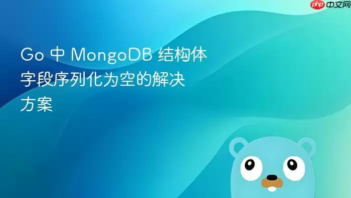 Go 中 MongoDB 结构体字段序列化为空的解决方案