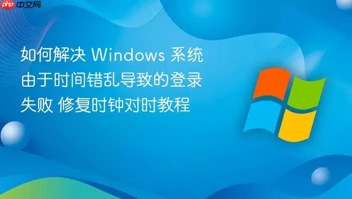 如何解决 Windows 系统由于时间错乱导致的登录失败 修复时钟对时教程