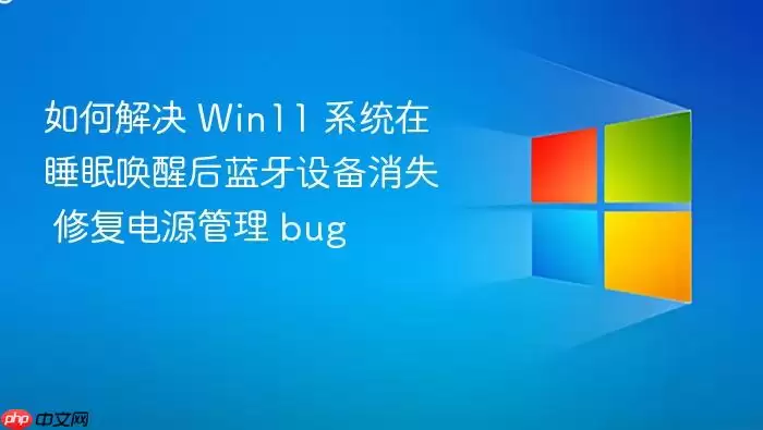 如何解决 Win11 系统在睡眠唤醒后蓝牙设备消失 修复电源管理 bug
