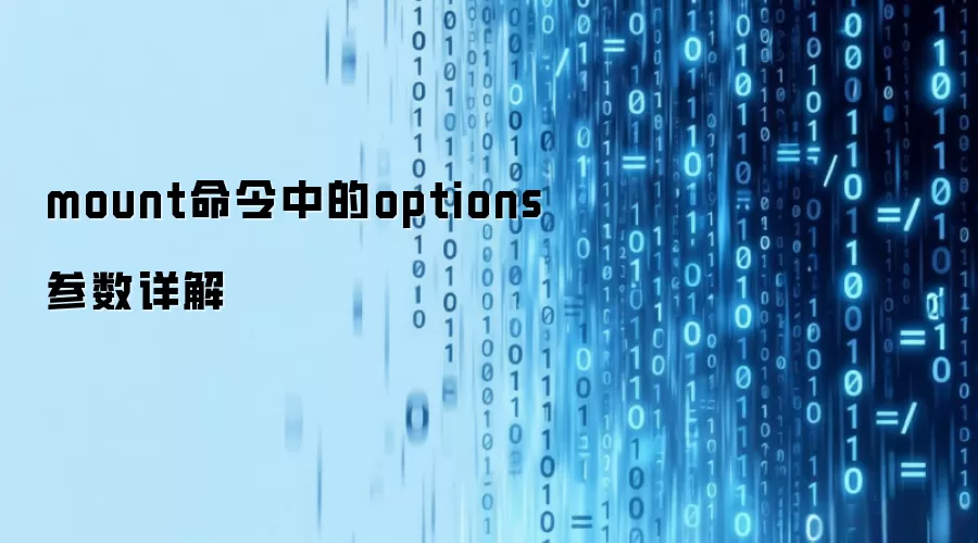 mount命令中的options参数详解
