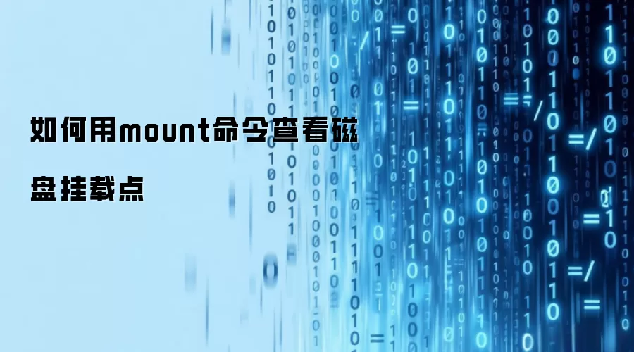 如何用mount命令查看磁盘挂载点
