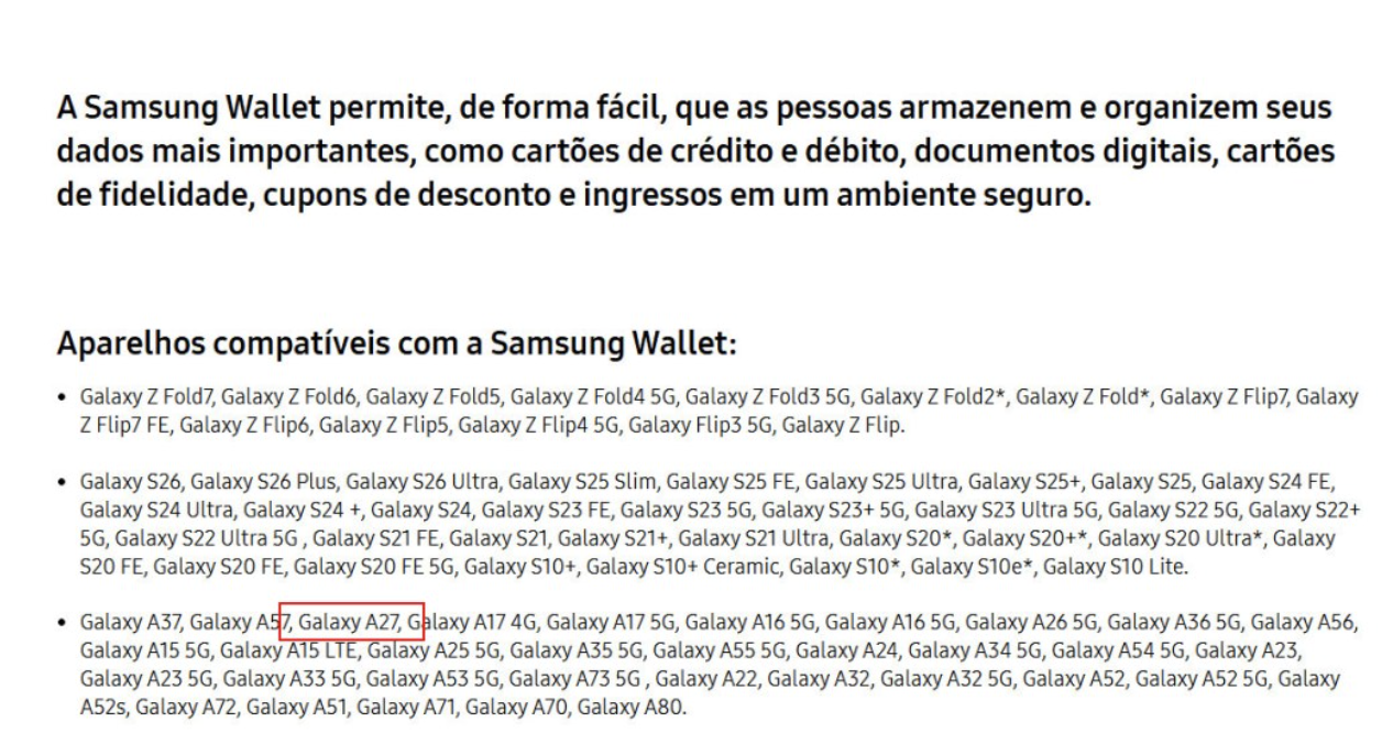 三星 Galaxy A27 手机现身官网：配 6.7 英寸 120Hz 打孔面板、搭骁龙 6 Gen 3 处理器