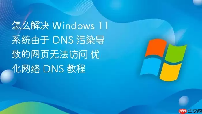 怎么解决 Windows 11 系统由于 DNS 污染导致的网页无法访问 优化网络 DNS 教程