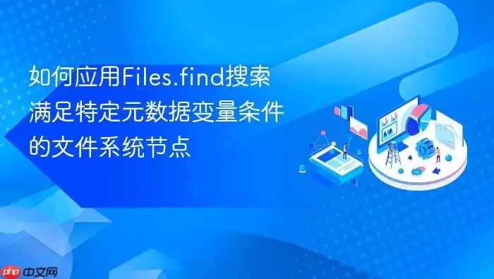 如何应用Files.find搜索满足特定元数据变量条件的文件系统节点