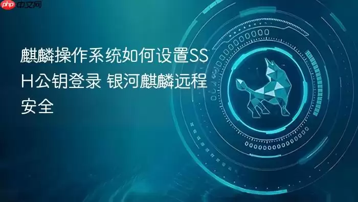 麒麟操作系统如何设置SSH公钥登录 银河麒麟远程安全