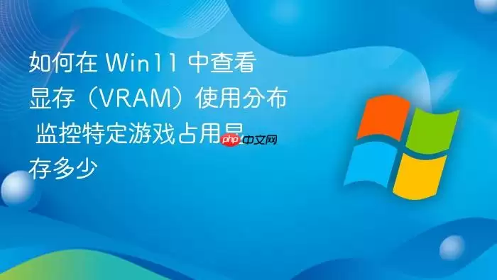 如何在 Win11 中查看显存（VRAM）使用分布 监控特定游戏占用显存多少