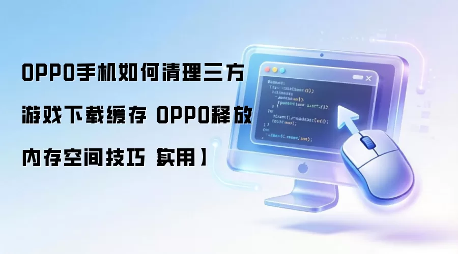 OPPO手机如何清理三方游戏下载缓存 OPPO释放内存空间技巧【实用】