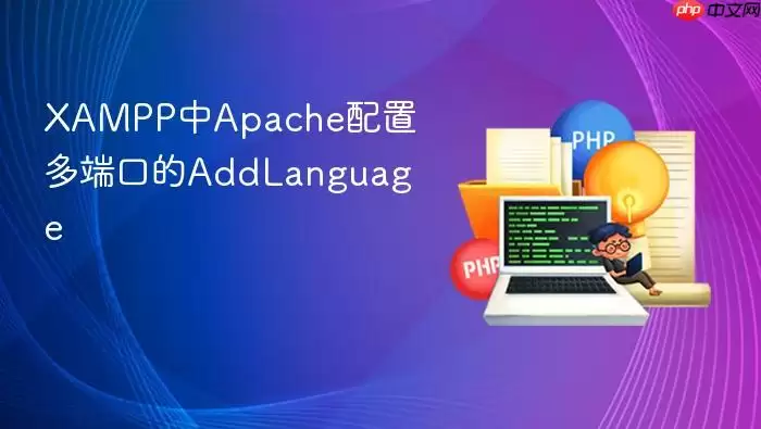 XAMPP中Apache配置多端口的AddLanguage