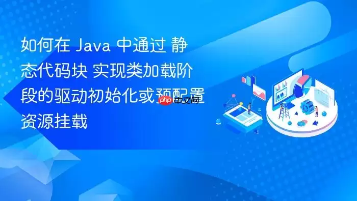 如何在 Ja va 中通过 静态代码块 实现类加载阶段的驱动初始化或预配置资源挂载