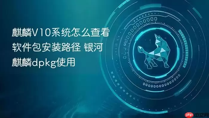 麒麟V10系统怎么查看软件包安装路径 银河麒麟dpkg使用