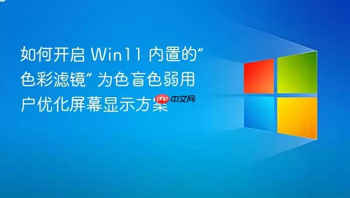 如何开启 Win11 内置的“色彩滤镜” 为色盲色弱用户优化屏幕显示方案