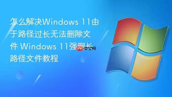 怎么解决Windows 11由于路径过长无法删除文件 Windows 11强删长路径文件教程